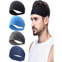 1-10pcs Ultra-Thin Sports Headband Breathable Sweatband Elastic Hair Band Sweat Absorbent Soft Headband for Outdoor Sport Yoga