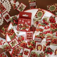1box Strawberry Paper Mini Stickers for Scrapbook Paper Scraft Jounral