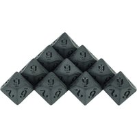 10pcs Black Matte Dice Set Multi Sides D4-D20 Polyhedron Games Dice for DND Board Game Digital Dice