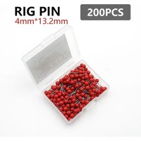 200pcs/box Carp Fishing Accessories Hair Rigs Case Spare Pins Red Rig Pin For Carp Fishing Terminal Tackle