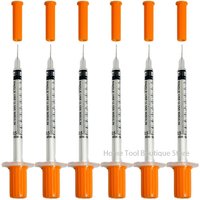 50pcs/lot 1ml 0.5ml 29G 30G 31G 32G Disposable Plastic Veterinary Syringe With Needles pet Animal dog cat syringe