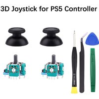 8 in 1 Replacement Joystick Kit for PS5 Controller with Screwdriver 3D Analog Thumb Sticks Repair Kits