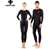 HBXY Long Sleeve High Waist Swimsuit Full Body Wet Suits One Piece Swimwear