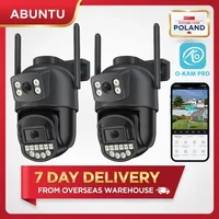 1/2 Stück 10MP 5K HD WLAN-Sicherheitskamera mit Doppellinse und Doppelbildschirm, Nachtsicht, 2,4G/5G 4K Außenüberwachungskamera O-KAM PRO APP