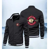 AliExpress 2025 New Style Men's Shirt Windbreaker Jacket with Indian LOGO - Sporty, Casual, Fashionable, for Cycling, Outdoor Activities An
