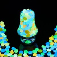 10/20/50PCS Glow Pebbles Luminous Stones Glow Home Fish Tank Garden Decoration Luminous Glowing In The Dark Accessory for Gift
