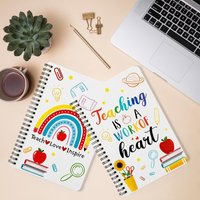 Teacher Appreciation Spiral Notebook Rainbow School Printed Journal Notebook for Teacher Gift Office School Daily Note Taking