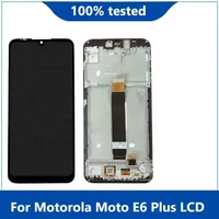 6.1" Display For Motorola Moto E6 Plus LCD Touch Screen Sensor Digiziter Assembly Replace XT2025-1 -2 LCD With Frame