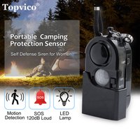 Portable Camping Alarm Self Defense Siren Mini Motion Detector Alarm 120DB Loud Security Device for Women Kids Travelling Alone