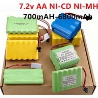 7.2V NI-MH NI-CD Battery 700mAh/1400mAh/1800mAh/2400mAh/3000mAh 3500mAh 4500mAh 5000mah for RC Toys Cars Trucks Tank Guns Parts