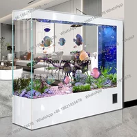 K182Smart Fish Tank Living Room New Luxury Partition Screen Floor-standing Integrated No Water Change Ultra-clear Glass