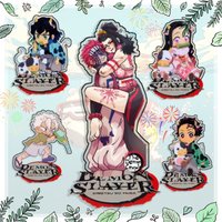 Standing Sign for Demon Slayer Shinazugawa Sanemi Akaza Koyuki Acrylic SelfMade Cartoon Anime Desktop Decoration Toy Fans Gift