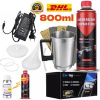 800ML Flüssigkeit Polnischen Scheinwerfer Restaurator Lack Auto Scheinwerfer Reparatur Teekanne Polnischen Scheinwerfer Polymer Strahler Reinigung Kit