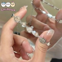 Chiikawa Hachiware Bracelet Female Niche Usagi Cartoon Birthday Gift for Girl Boy Holiday Gift Cartoon Metal Bracelet Accessorie