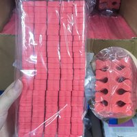 50Pcs/Pack Red Soft Sponge Nail Art Toe Separators Nail Polish Feet Care Toe Separators Manicure Pedicure Practice Fixed Tools