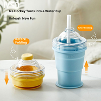 325ML Portable Silicone Folding Cup, Food-grade Foldable Travel Cup, Two-in-one Ice Ball Cup, Suitable For Summer Outdoor Use