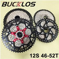 AliExpress BUCKLOS Bicycle 12S Sprocket 46T 50T 52T Bike Freewheel Mountain Bike K7 Road Bicycle Cassette Steel Freewheel for HG Structure