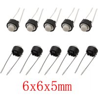 6x6x5mm 2 Pin Tact Switch Mini Micro Momentary Tactile Tact Push Button Switche Button Round Keys 6*6*5mm