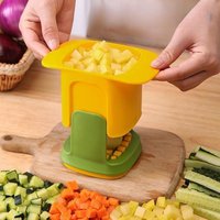 Multi-Function Vegetable Dicer – Potato Carrot & Cucumber Chopper with 3 Blades, Safe & Fast Kitchen Tool for Dice, Strip & Cube