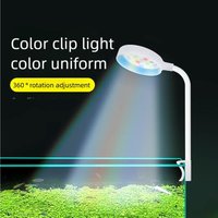 3W LED Clip-On Aquarium Light Full Spectrum USB Fish Tank Light 360° Rotatable Water Plant Grow Light for Small Fish Tank