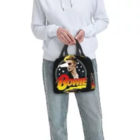 Davids Bowied Insulated Lunch Bag for Kids School Cooler Thermal Food Box Tote Portable Lunch Boxes Container