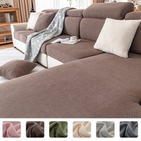 Nouvelle housse de canapé en peluche à cordons, housse de coussin de canapé élastique pour salon, protection de meubles pour animaux de compagnie, housse de siège de canapé amovible