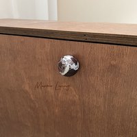 100%Real Stone Red Rosso Levanto Marble Handle Nordic Modern Wardrobe Round Ball Cabinet Door Stone Drawer Knob