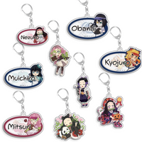 For Demon Slayer Iguro Obanai Kamado Nezuko Rengoku Kyojuro Acrylic Selfmade Cartoon Anime Keychain Pendant Toy Gift 5cm