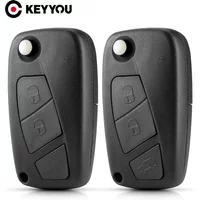 KEYYOU 1PCS New For Fiat 500 Key Shell Panda 2003-2012 Stilo Ducato Punto Auto Car Key Case 3 Buttons