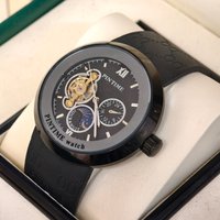 Menโs Black Watch Classic Star Moon Mechanical Watch Self winding Watches High Quality Tourbillon Movement ุณุงุนุฉ ู
ููุงููููุฉ