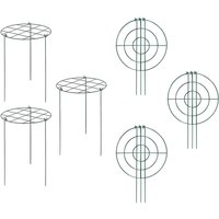 3x Peony Cages and Supports Metal Sturdy Elegant Grow through Hoops for Rose Vegetables Courtyard Outdoor Plant Strawberry