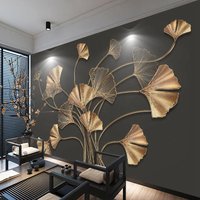 Custom 3D Mural Living Room Bedroom Wallpaper Abstract Plant Flower Big Leaves Home Interior Decoration Wall Papers