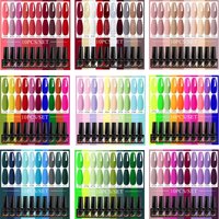 10PCS/Set 7.3ml Hot Pink Red Glitter Gel Nail Polish Soak Off Uv Led Nails Shine Finish For Diy Nail Art Manicure Nail Supplies