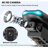 E99Pro professional quadcopter with 4K dual WiFi FPV and obstacle avoidance for aerial photography HD drone