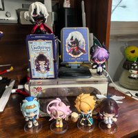 Original Best Selling Popmart Genshin Impact Jia Nian Gathering Q Edition Series Blind Box Handmade Decoration Collection Gift