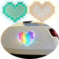 Pixel Heart-shaped Reflective Sticker For Car Body Scratches Covering Motorcycle Electric Bike Helmet Hight Decoration Sticker