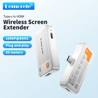 Lemorele Type-C to HDMI Wireless Transmitter and Receiver 50m Video Transceiver Meeting/Teaching/Home Theater Wireless Extender