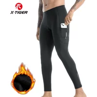 AliExpress X-TIGER Men's Thermal Cycling Trousers Winter Mountain Bike Pants Bicycle Tights with Leg zips 5D Gel Pad Cycling Thermal Pant