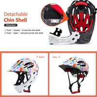 Kids Riding Helmet Full Face Skating Protect Safety Helmet LED Taillights Children Helmet Kid Balance Car Helmet S 46-52cm