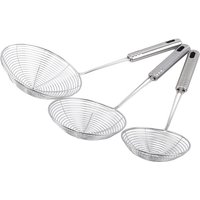 Oval Skimmer Stainless Steel Filter Mesh Oil Pot Food Filter Cookware Colander Fried Filter Kitchen Strainer Baking Cooking Tool