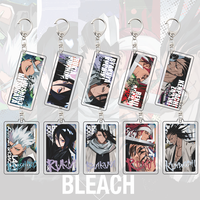 Anime BLEACH x LAM Joint Acrylic Keychain Toshiro Byakuya Kenpachi Renji Rukia Key Ring Key Holder Backpack Pendant Cosplay Gift