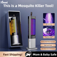 TINSOL Household UV Mosquito Attracting and Killing Device Outdoor Camping Rechargeable Mosquito Lamp, Automatic Mosquito Killer