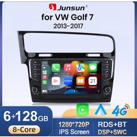 Junsun 9-Zoll-Android-Autoradio für VW Volkswagen Golf 7 2013-2017, kabellos für Apple CarPlay, Auto-IPS-Touchscreen, Stereo-Multimedia-Videoplayer, intelligente Fahrzeugsysteme,