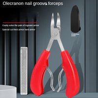 Stainless Steel Nail Clippers Bent Nose Plier Nail Hook Oblique Mouth Nail Clippers Nail Groove Slant Tip Scissor Cuticle Nipper