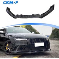 Carbon Fiber Car Accessories Front Lip Spoiler Plate For Audi Sedan A6 RS6 A7 RS7 2012-2018 Head Bumper Shovel Car Styling