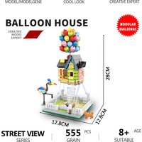 Street View Flying House Worldwide Building Blocks MOC Creative Expert City Model Series Bricks Classic Film Toys For Kids Gifts