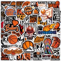 50/100 Pcs Basketball Element Fun Text Theme Stickers DIY for Cup Phone Notebook Helmet Car Vinyl Removable Decals