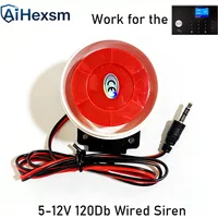 1/5/10pcs 3.5mm Plug DC 5-12V Wired Mini Horn Siren Sound Alarm System 120dB Anti-theft Wired Durable Alarm For Home Security