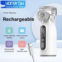 Portable Nebulizer Rechargeable LED Display Silent Medical Ultrasonic Inalador Nebulizador For Child Adults Mobile Steam Device