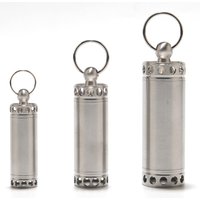Stainless Steel Sealed Waterproof Pill Box Double Heads Open Pill Bottle Portable Home Outdoor Survival Tank Storage Container